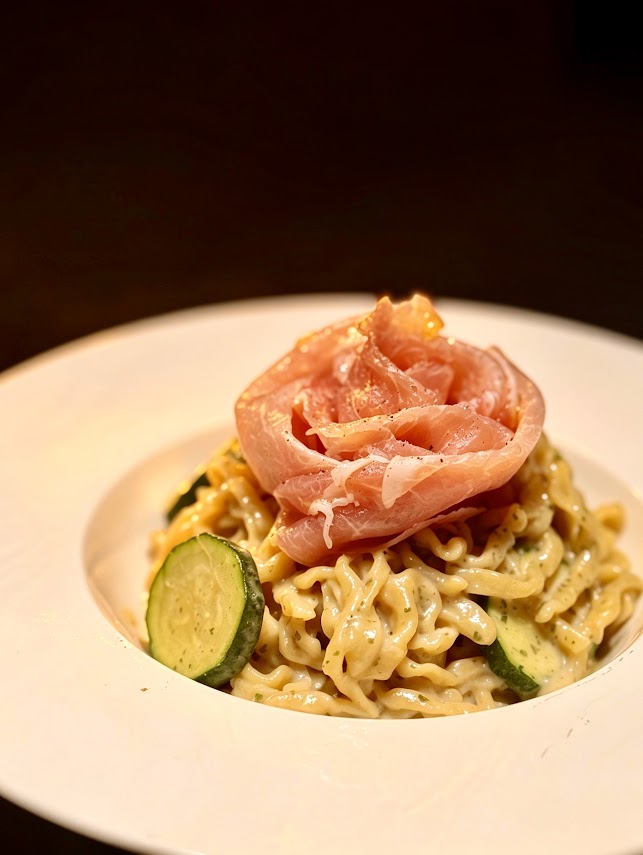 生ハムのクリームパスタ